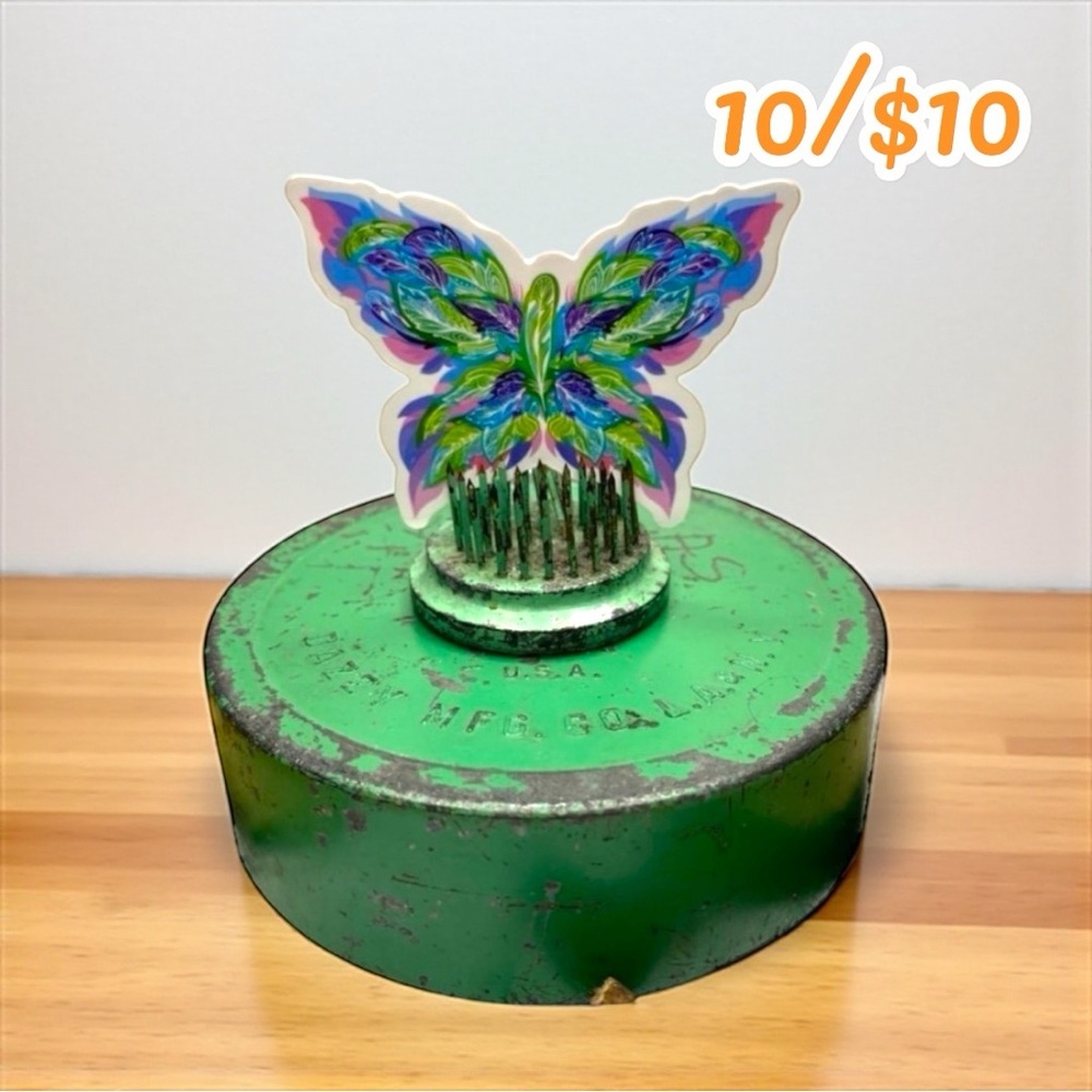 Colorful Butterfly Sticker – Glossy Vinyl – 2 1/2”